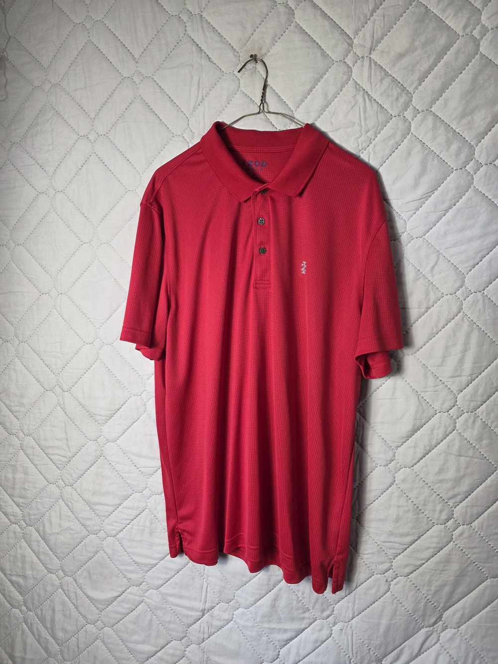 Izod Golf Men's Red Polo Shirt - Classic Short Sleeve Sz XL
